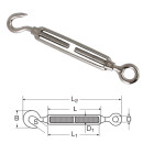 Natezač za čelično uže kuka/oko Inox A4 DIN 1480 - 6